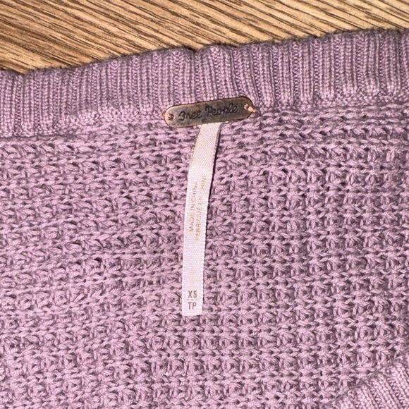 Free People Lavender Textured Knit Sweater - Picture 4 of 5
